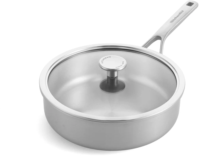 KitchenAid - Daugiafunkcinė keptuvė su dangčiu - sidabrinė - 24 cm