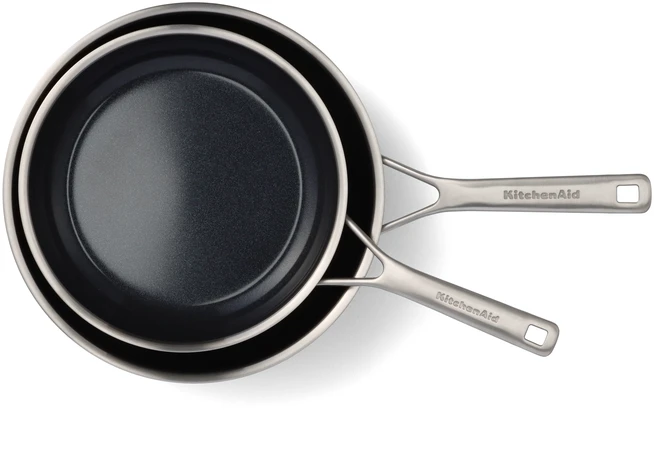 KitchenAid - Daugiafunkcinis keptuvių rinkinys - sidabrinis - 24 cm + 28 cm