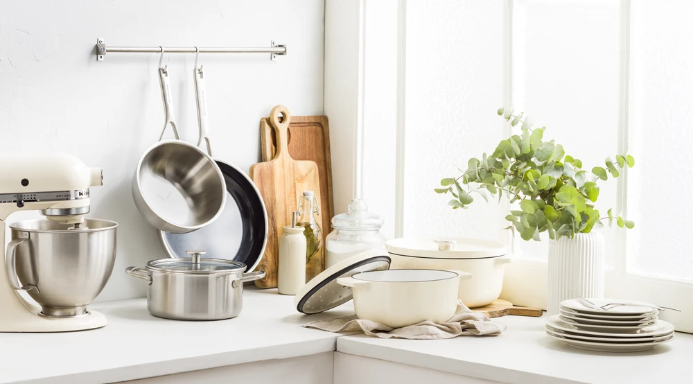 KitchenAid - Daugkartinis puodas su dangčiu - sidabrinis - 24 cm