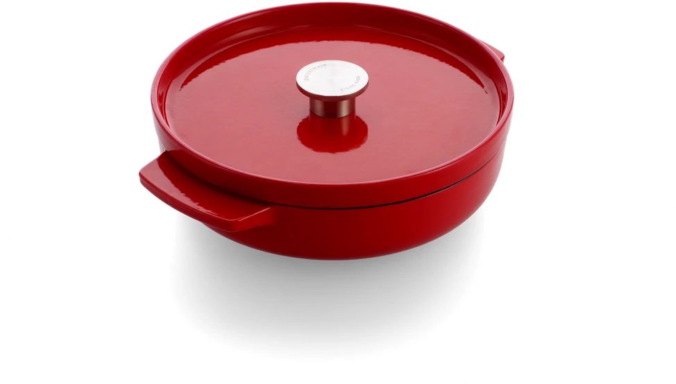 KitchenAid - KA-CI negilus ketaus puodas su dangčiu - „Empire Raudona“ - 26 cm