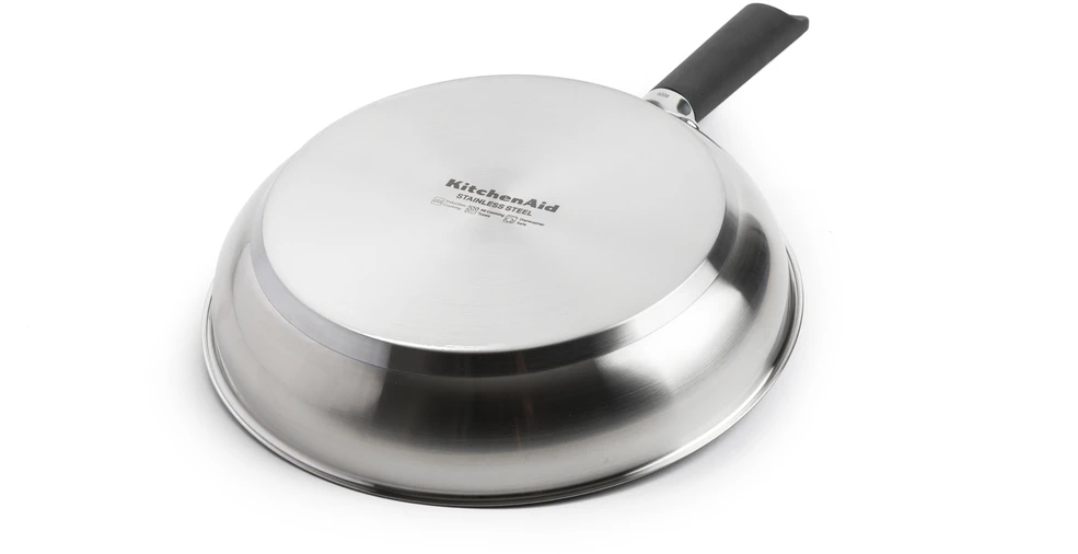 KitchenAid - KA-Classic nerūdijančio plieno keptuvė su atvira rankena - sidabrinė - 24 cm