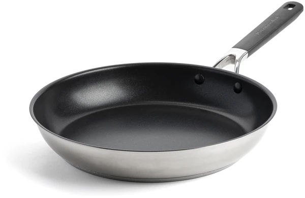 KitchenAid - KA-Classic nerūdijančio plieno keptuvė su atvira rankena - sidabrinė - 30 cm