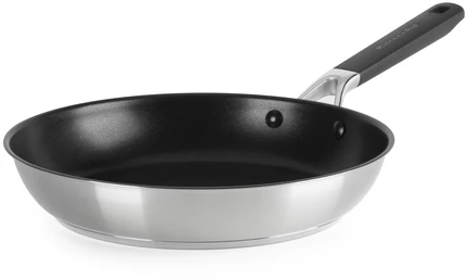 KitchenAid - KA-Classic nerūdijančio plieno keptuvė su atvira rankena - sidabrinė - 28 cm
