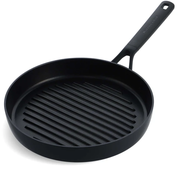 KitchenAid - Klasikinė kaltinė apvali keptuvė - juoda - 28 cm
