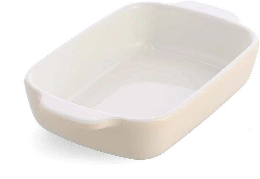 KitchenAid keramikinis indas 26x15,5x6,5 cm su migdolų kremo dangteliu