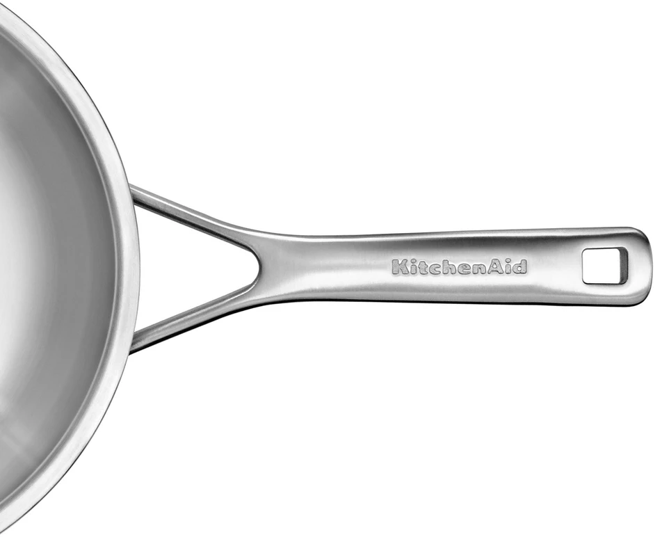 KitchenAid - „Multiply“ vokas su dangčiu - sidabro spalvos - 28 cm