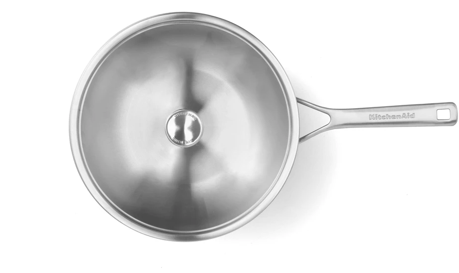 KitchenAid - „Multiply“ vokas su dangčiu - sidabro spalvos - 28 cm