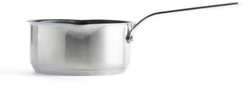 KitchenAid - Nerūdijančio plieno lakštinis puodas su 2 snapeliais - sidabro spalvos - 16 cm