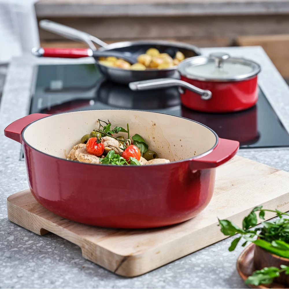 KitchenAid - Ovalus troškintuvas - „Empire Raudona“ - 30 cm / 5,6 l