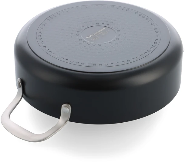 KitchenAid - Spalvota aliuminio keptuvė su 2 šoninėmis rankenomis - matinės juodos spalvos - 28 cm