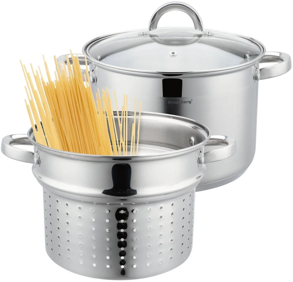 Klausberg Puodas Puodas su makaronų įdėklu 24 cm, 7,5 l kb-7738