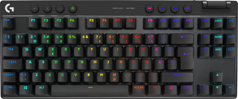 Klaviatūra „Logitech G PRO X TKL Lightspeed“ ausinės, lytėjimo funkcija, „Nordisk“