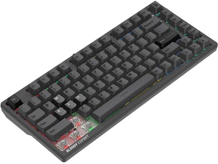 Klaviatūra žaidimams A4Tech Bloody MS76 BLMS Magnetic magnetyczna pilka