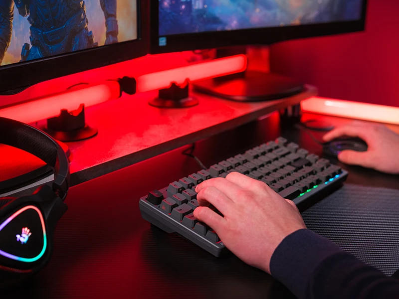 Klaviatūra žaidimams A4Tech Bloody MS76 BLMS Magnetic magnetyczna pilka