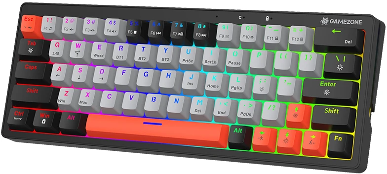 Klaviatūra mechaninė Tracer GAMEZONE EVOX 63 RF (2.4+BT)