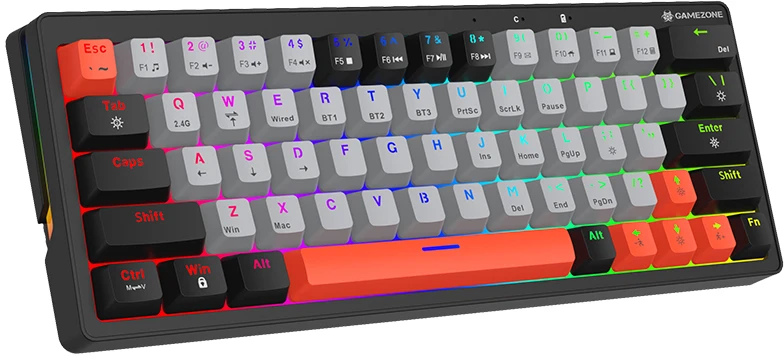 Klaviatūra mechaninė Tracer GAMEZONE EVOX 63 RF (2.4+BT)