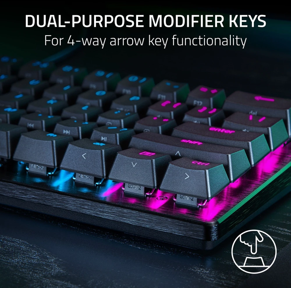 Razer | Mini Klaviatūra žaidimams | Huntsman V3 Pro | Klaviatūra žaidimams | su laidu | Nordic | Analog Optical | Juodas