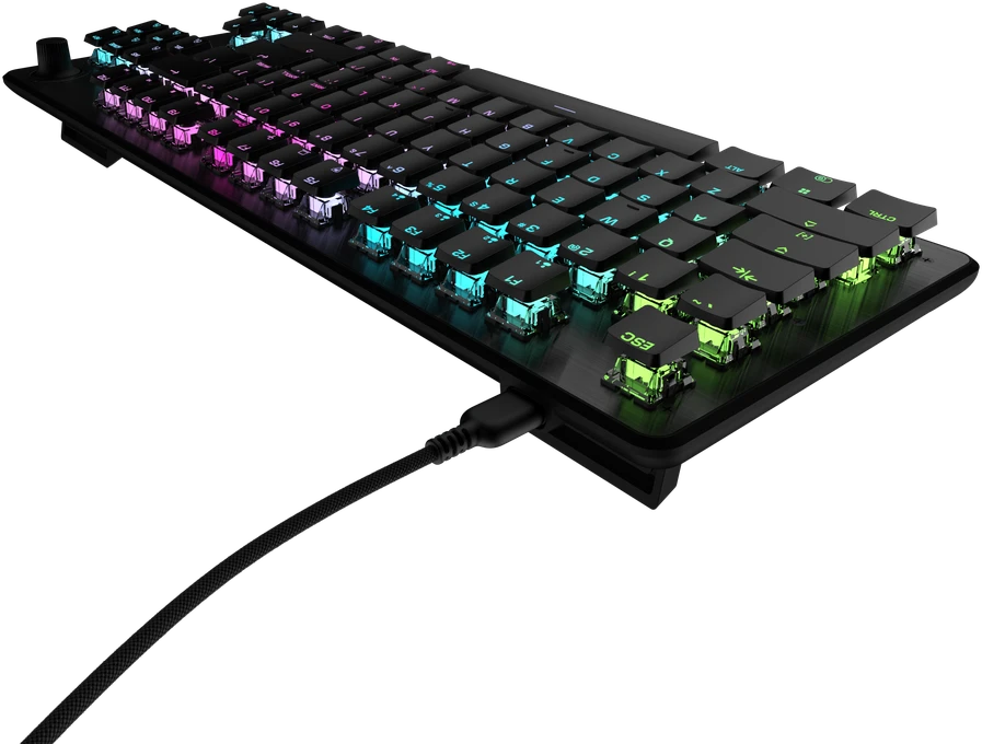Turtle Beach Vulcan II TKL 75% juoda laidinė mechaninė klaviatūra (Raudona switch, US)