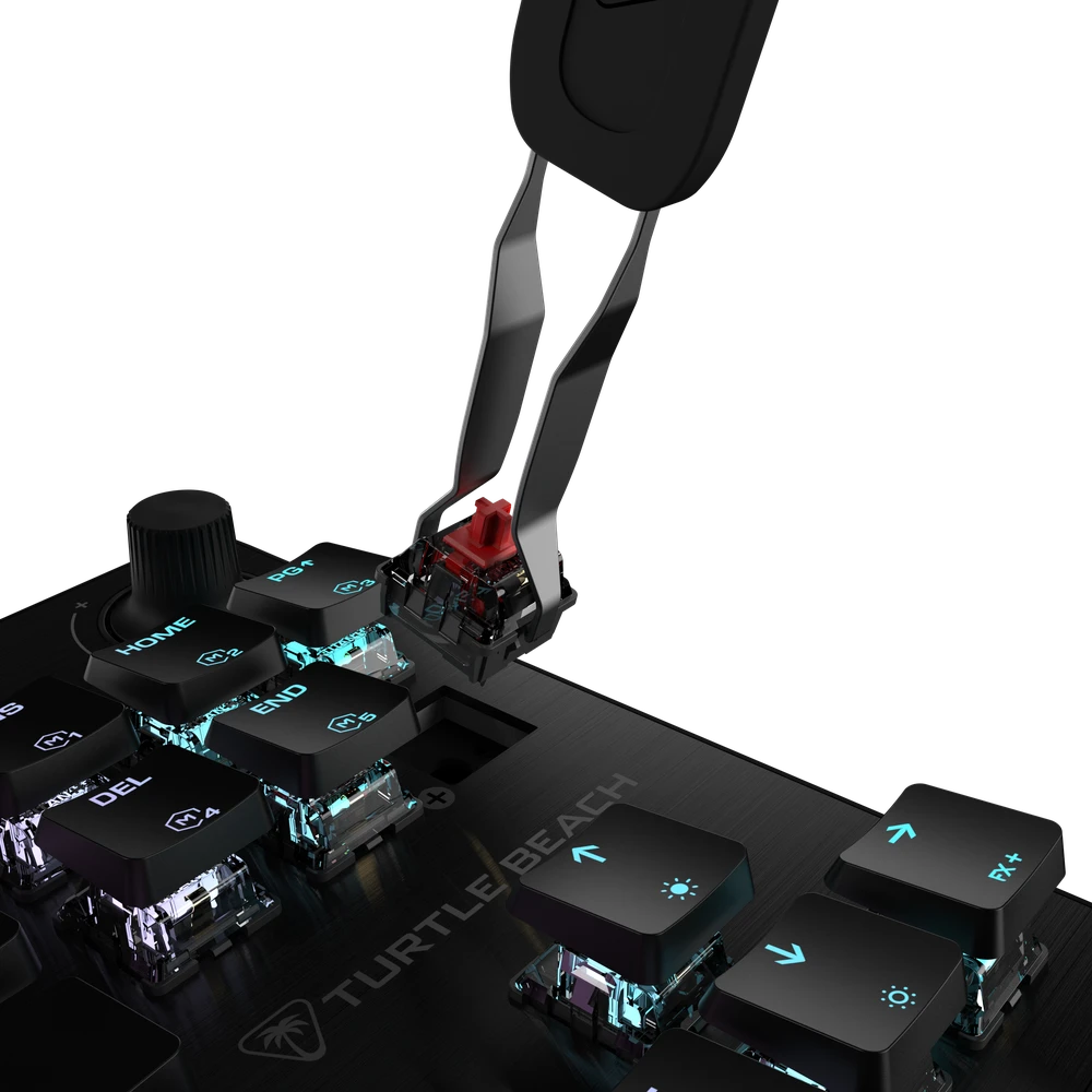 Turtle Beach Vulcan II TKL 75% juoda laidinė mechaninė klaviatūra (Raudona switch, US)