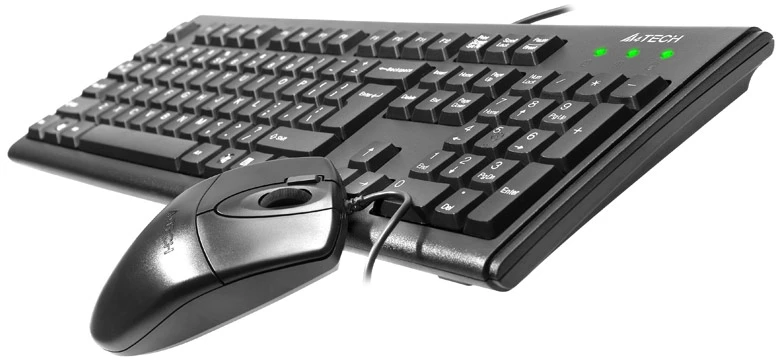 Kalviatūros ir pelės komplektas A4Tech KM-720+OP-620D, juodas