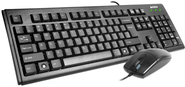Kalviatūros ir pelės komplektas A4Tech KM-720+OP-620D, juodas