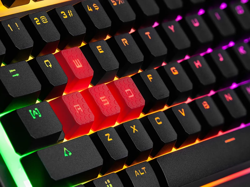 Klaviatūra žaidimams A4Tech B140N su laidu membraninė su pašvietimu juoda