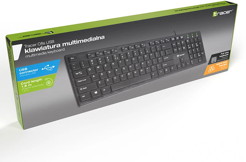 TRACER TRAKLA45922 Klaviatūra Ofis USB