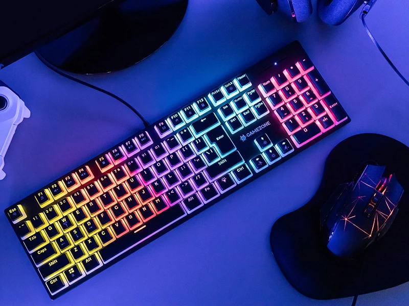 Klaviatūra žaidimams Tracer GameZone Unique pudding su laidu mechaninė su pašvietimu juoda