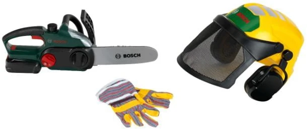 Klein - Bosch kirtimo rinkinys su grandininiu pjūklu ir šalmo šviesa bei garsu (KL8197)