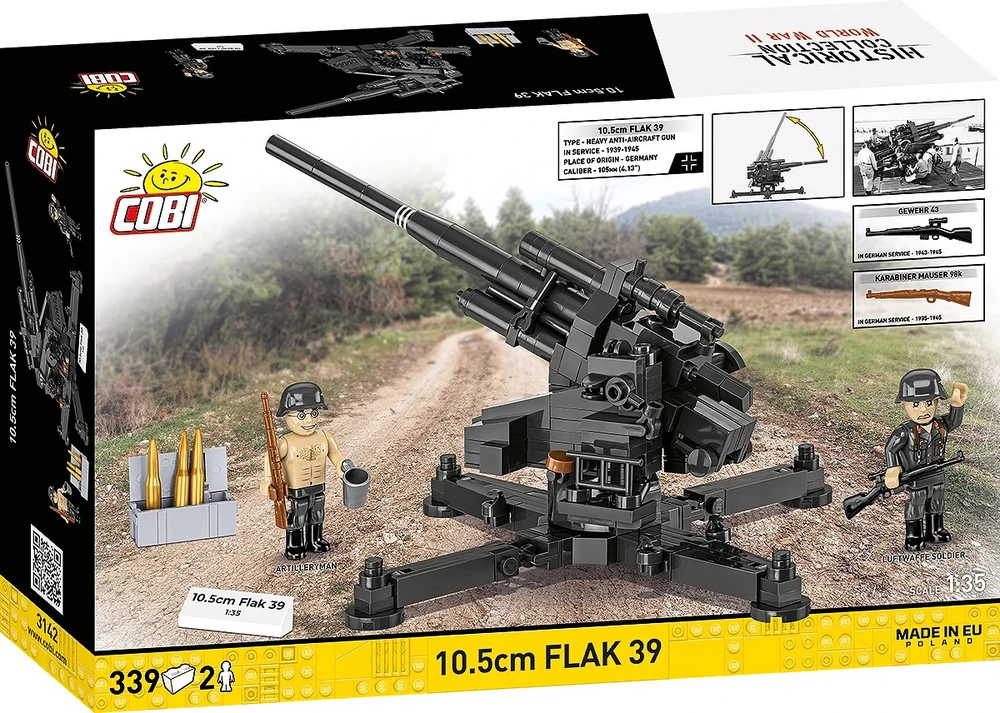 Cobi Klocki 10,5 cm priešlėktuvinės gynybos blokai 39 339 blokai