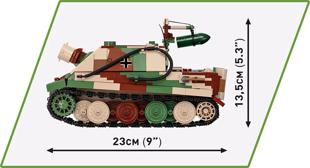 Cobi Klocki 38 cm Sturmmorser Sturmtiger kaladėlės