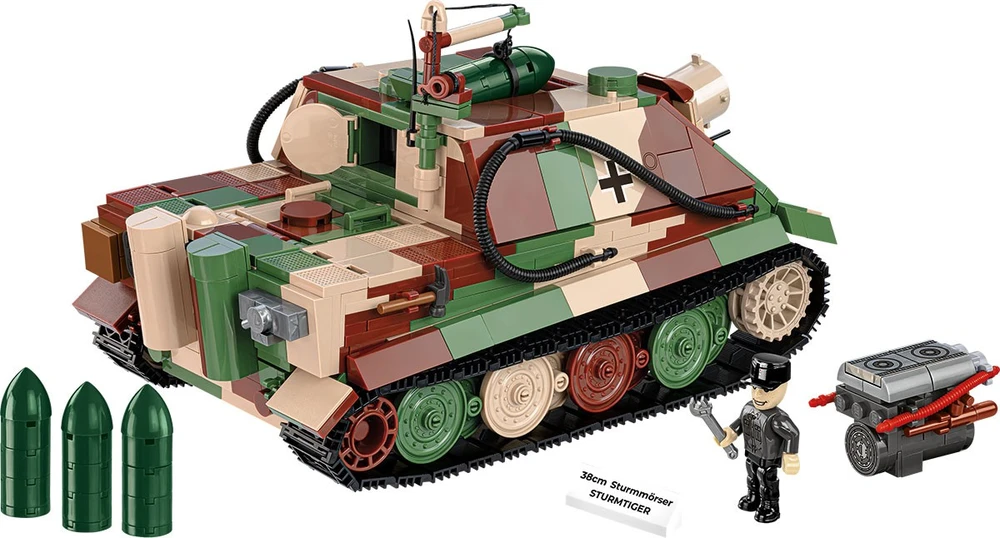 Cobi Klocki 38 cm Sturmmorser Sturmtiger kaladėlės
