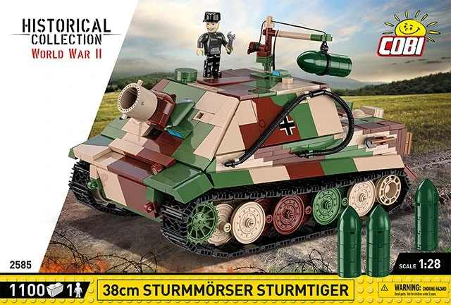 Cobi Klocki 38 cm Sturmmorser Sturmtiger kaladėlės