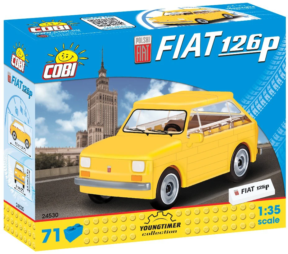 Cobi Klocki 71 detalės lenkiški „Fiat 126p“ konstruktoriai
