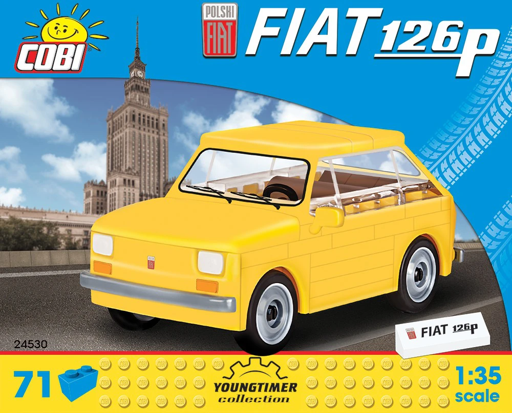 Cobi Klocki 71 detalės lenkiški „Fiat 126p“ konstruktoriai