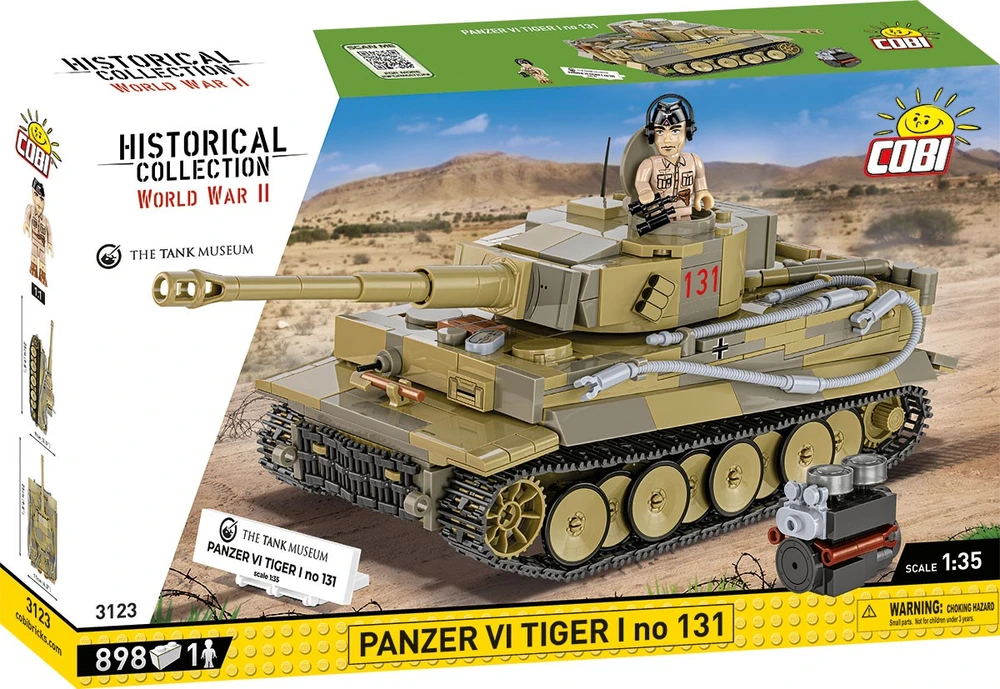 COBI Panzer VI Tiger I Nr.131 konstruktorius, 1:35, 898 detalių