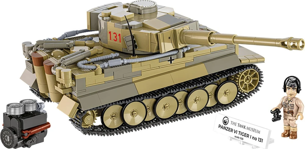 COBI Panzer VI Tiger I Nr.131 konstruktorius, 1:35, 898 detalių