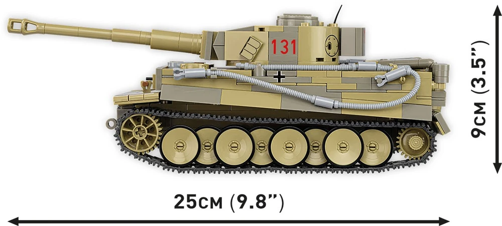 COBI Panzer VI Tiger I Nr.131 konstruktorius, 1:35, 898 detalių