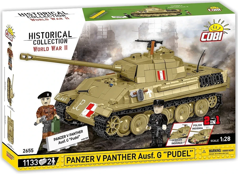 Cobi Konstravimo rinkinys Panzer V PANTHER Ausf.G Pudel, 1133 detalės