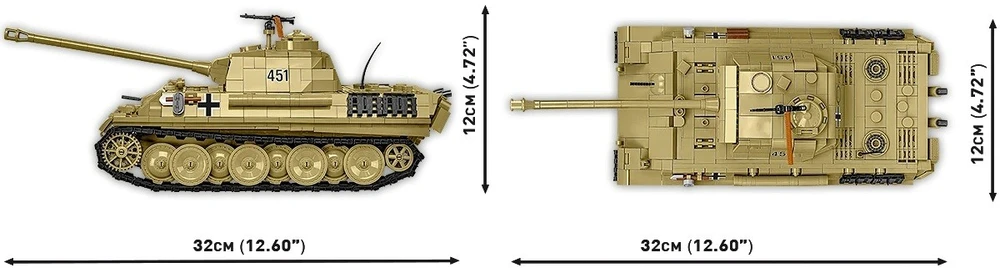 Cobi Konstravimo rinkinys Panzer V PANTHER Ausf.G Pudel, 1133 detalės