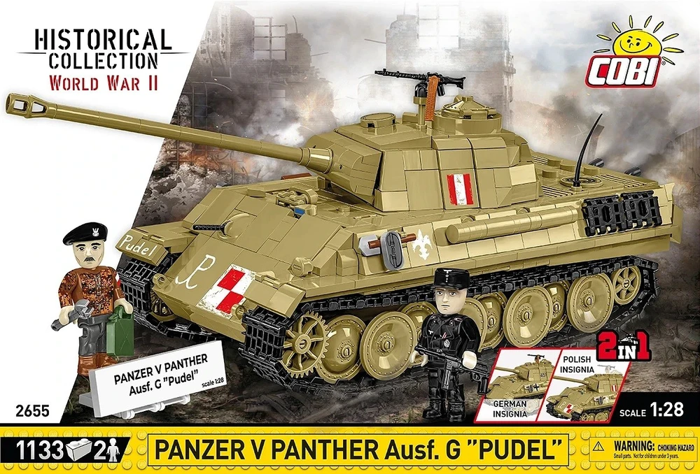 Cobi Konstravimo rinkinys Panzer V PANTHER Ausf.G Pudel, 1133 detalės