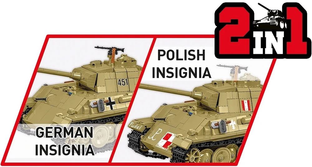 Cobi Konstravimo rinkinys Panzer V PANTHER Ausf.G Pudel, 1133 detalės