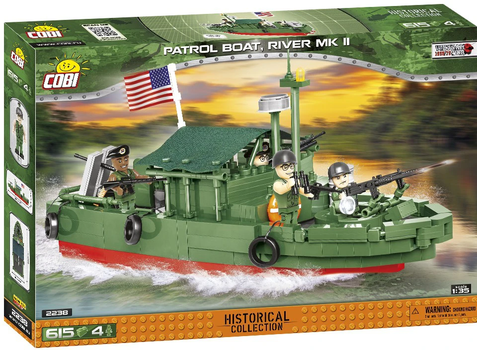 Surenkamas modelis Vietnam War PatrolBoatRiver MKII Cobi, 2238, 615 d.
