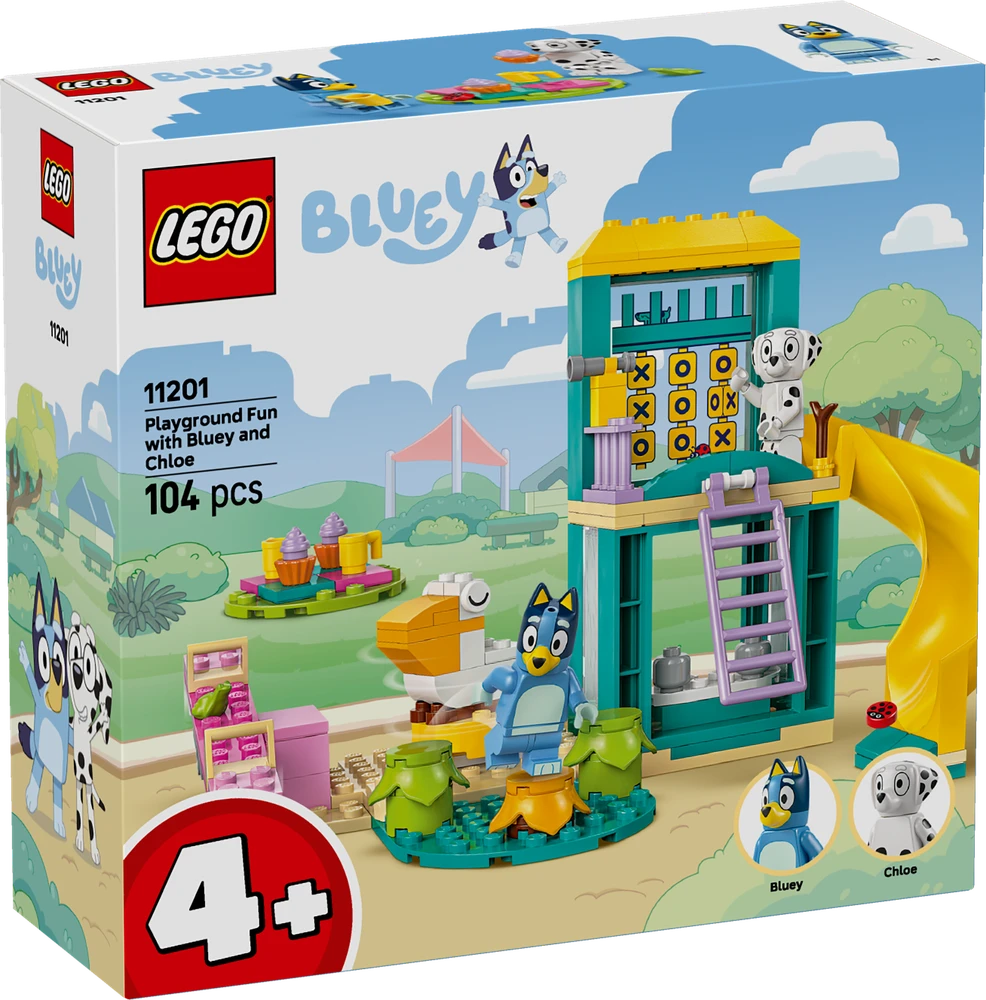 Klocki „Bluey 11201“ mėlyna ir lopas žaidimų aikštelėje