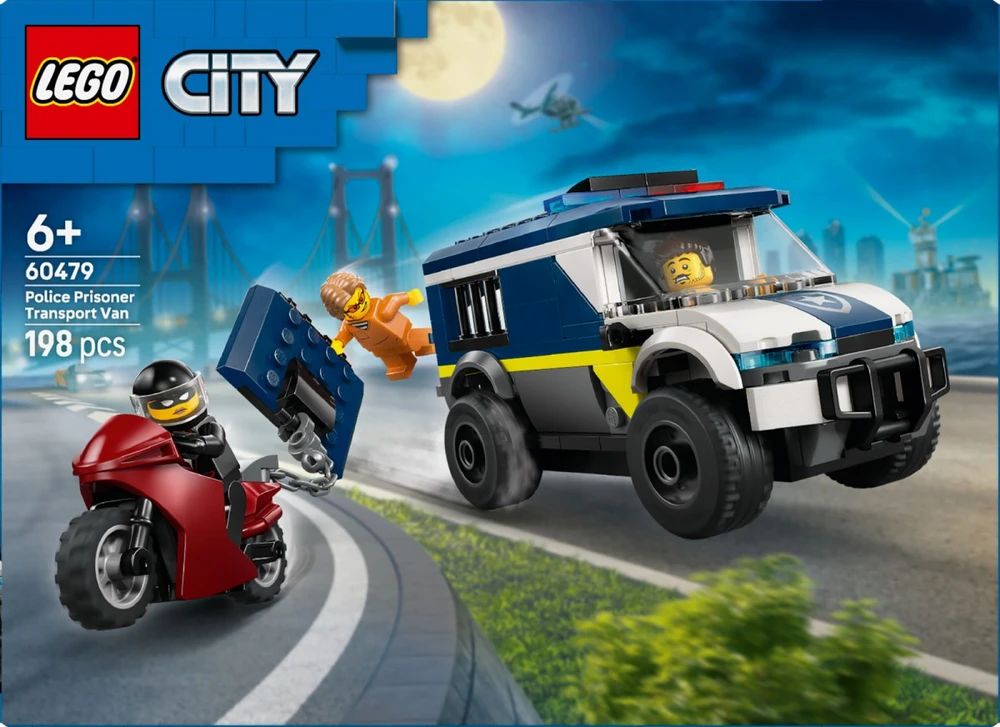 „LEGO® City“ policijos kalinių gabenimo furgonas, konstravimo žaislas, 60479