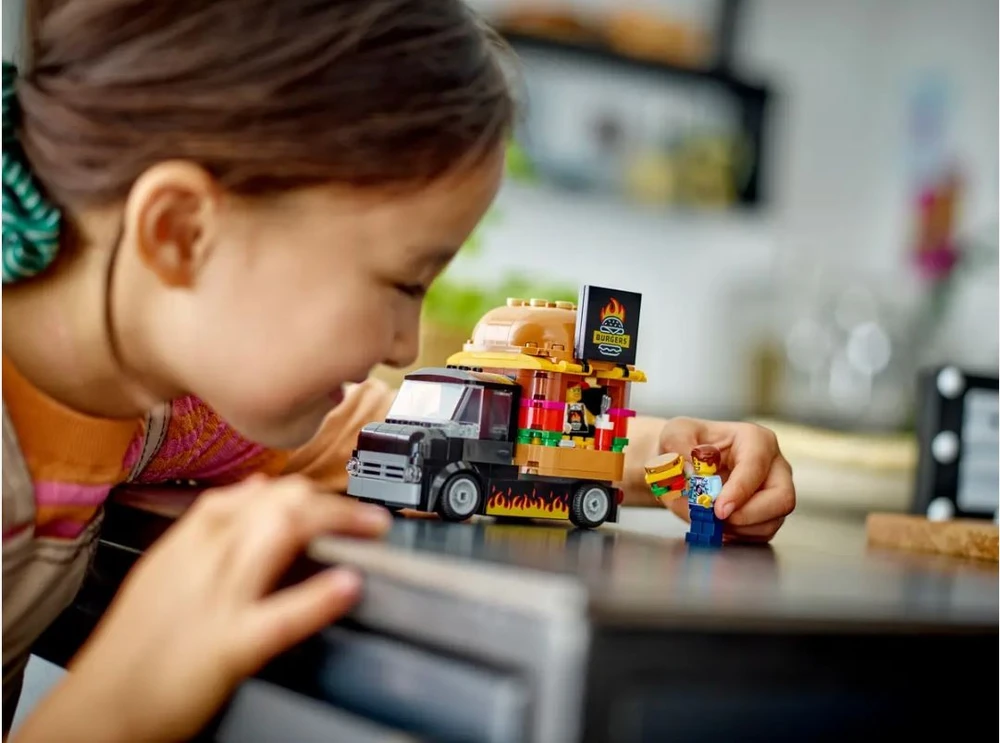 Klocki „City Bricks 60404“ mėsainių sunkvežimis