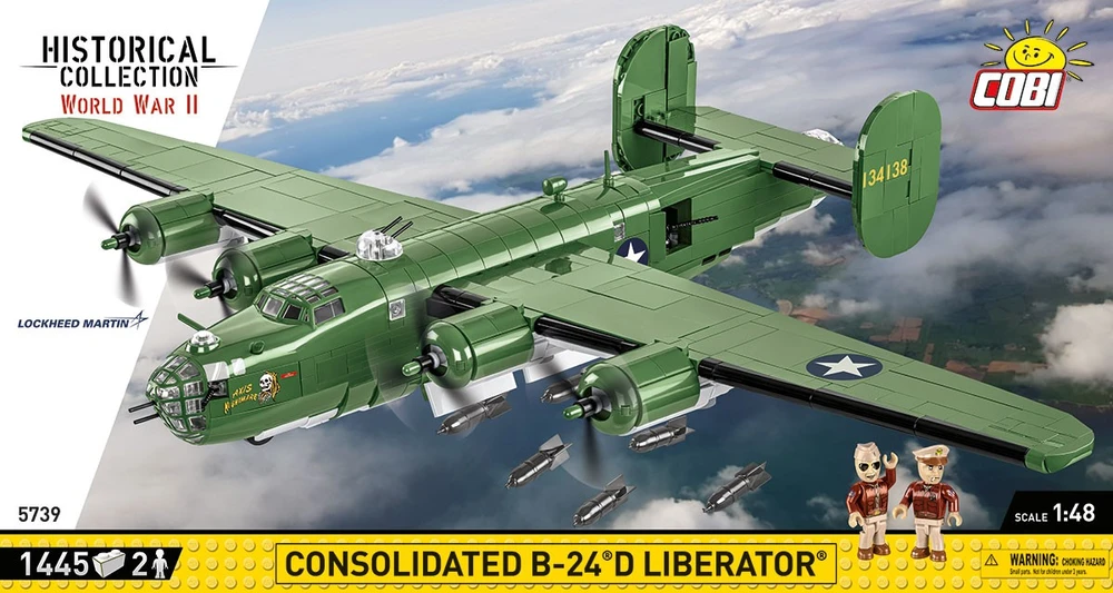 Klocki Konstruktoriaus rinkinys B-24 Liberator lėktuvas iš 1445 detalių