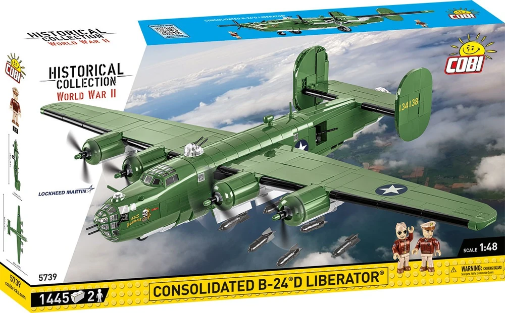 Klocki Konstruktoriaus rinkinys B-24 Liberator lėktuvas iš 1445 detalių