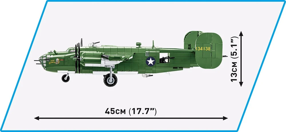 Klocki Konstruktoriaus rinkinys B-24 Liberator lėktuvas iš 1445 detalių