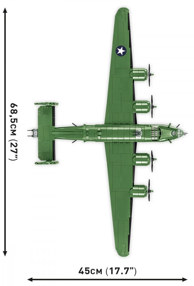 Klocki Konstruktoriaus rinkinys B-24 Liberator lėktuvas iš 1445 detalių